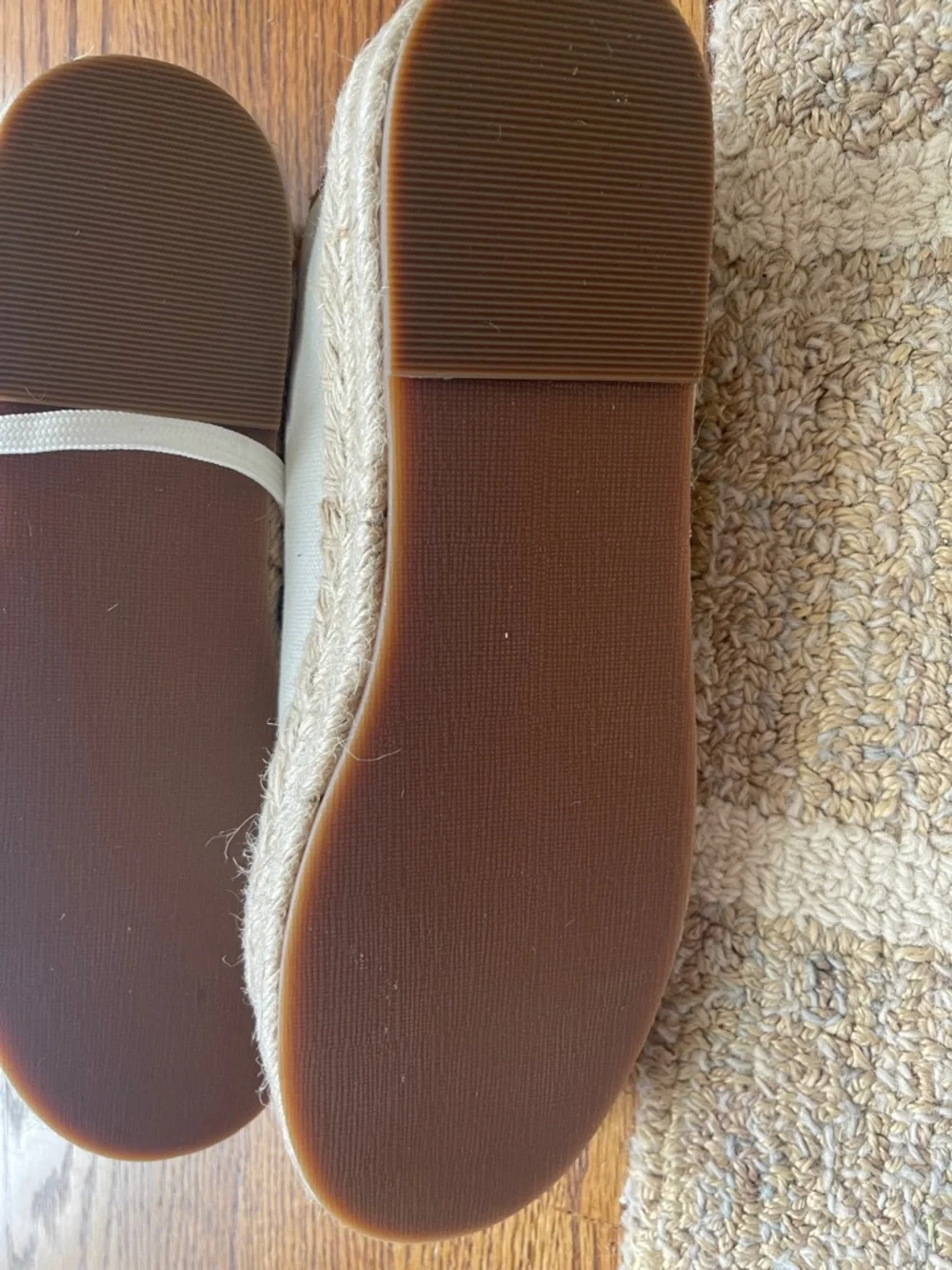 Paolo White Canvas Espadrille Sneakers with Tan Heel - Picture 3 of 3